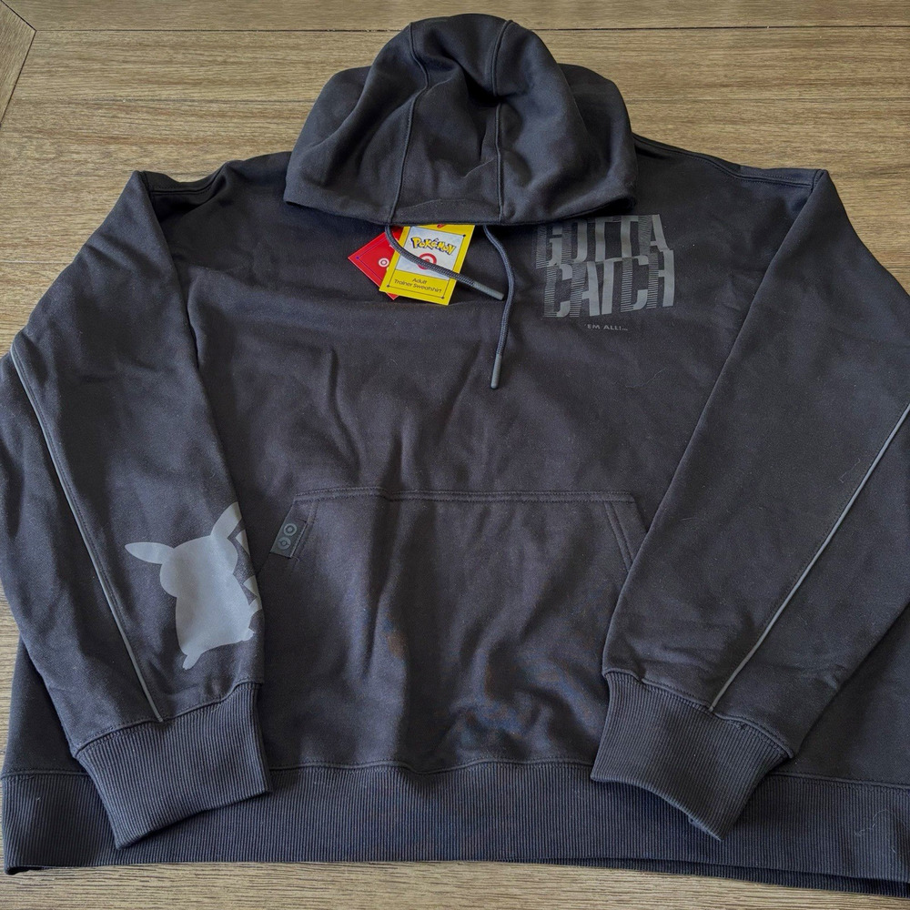 Pokémon X Target 30th Exclusive Gotta Catch Em All Adult Black Hoodie Size L NWT
